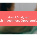 How I Analyzed Tech Investment Opportunities